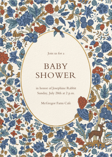 Wild Florals - Baby Shower Invitation by Liberty