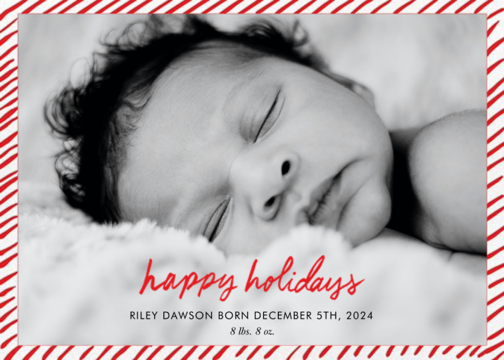 Candy Stripe - Holiday Card by Linda and Harriett