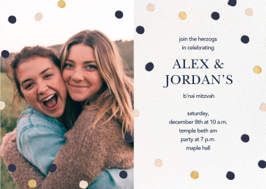 Painted Spots (Photo) - Bar & Bat Mitzvah Invitation by Sugar Paper