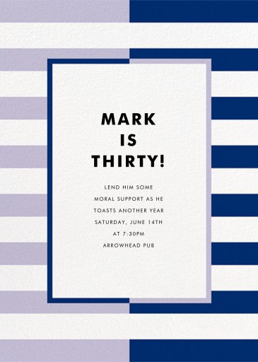 Colorblocked Stripes - Birthday Invitation by kate spade new york