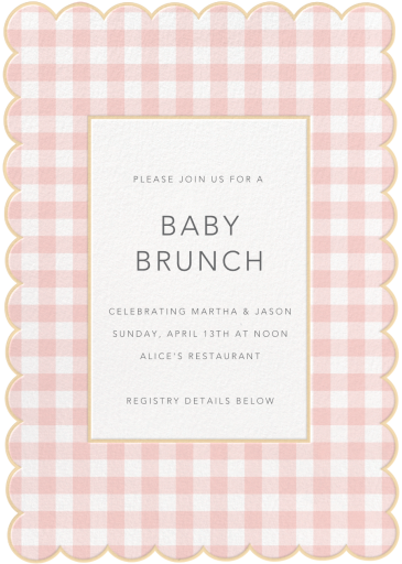 Gingham Shower - Party Invitation by Meri Meri