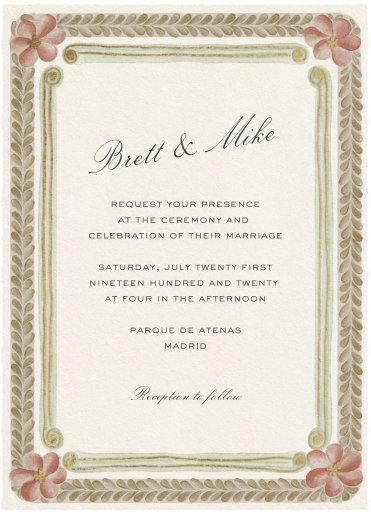 Draped Petals - Wedding Invitation by Fin Fellowes
