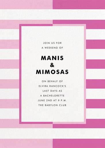 Colorblocked Stripes - Bachelorette Party Invitation by kate spade new york