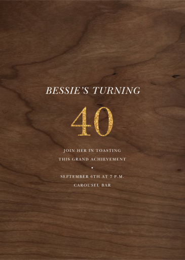 Wood Grain Dark - Birthday Invitation by Paperless Post