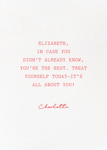 Gals First (Holiday Junkie) - Valentine's Day Card by 2021 Co. - Back