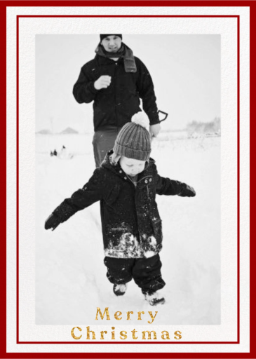 Double Border Photo - Holiday Card by Paperless Post