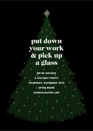 Tannenbaum Nightlight - Christmas Party Invitation by Paperless Post