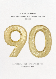 Shine - 90th Birthday Invitation by CONFETTISYSTEM