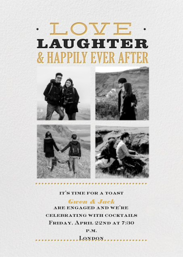 Happily Ever After - Engagement Party Invitation by Crate & Barrel