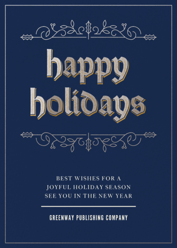 Old English - Business Holiday Card by Paperless Post