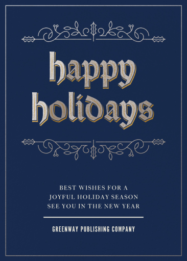 Old English - Business Holiday Card by paperless_post