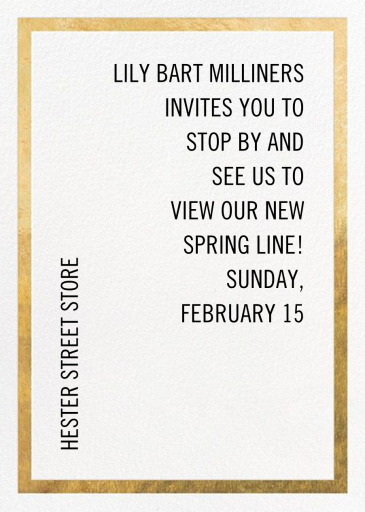 Simple Gold Border - Launch Party Invitation by Paperless Post