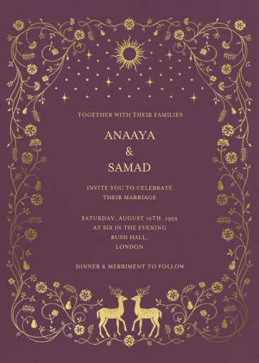 Aranya Border - Wedding Invitation by Chand Sitara