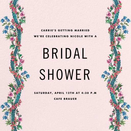 Climbing Blossoms - Bridal Shower Invitation by Stephanie Fishwick