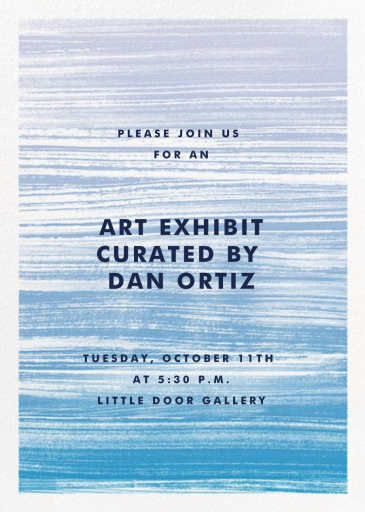 Gradient Messy Strokes - Art Exhibition Invitation by Paperless Post
