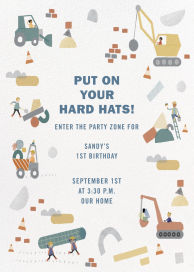 Construction Party Invitation