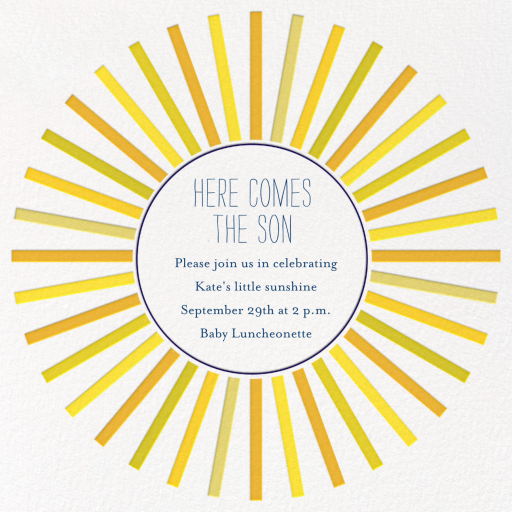 Sweden in the Summer - Baby Shower Invitation by Mr. Boddington's Studio
