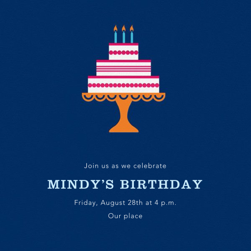 Cake and Candles (Invitation) - Invitation by Jonathan Adler