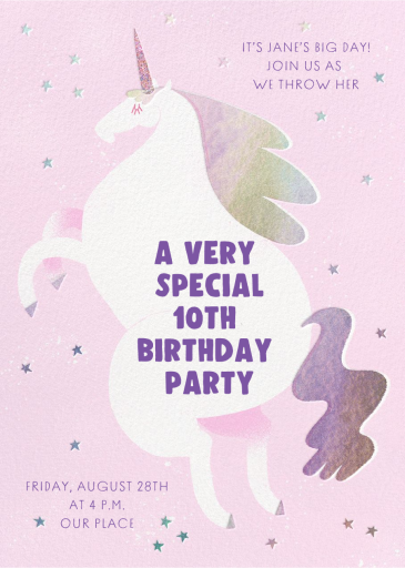 Glitter Horn by Paperless Post