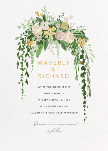 Dripping Floral - Wedding Invitation by Paperless Post