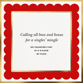 Scalloped Border - Valentine's Day Invitation by kate spade new york