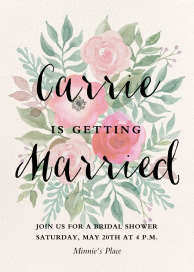 Watercolor Garden Floral - Bridal Shower Invitation by Paper Source