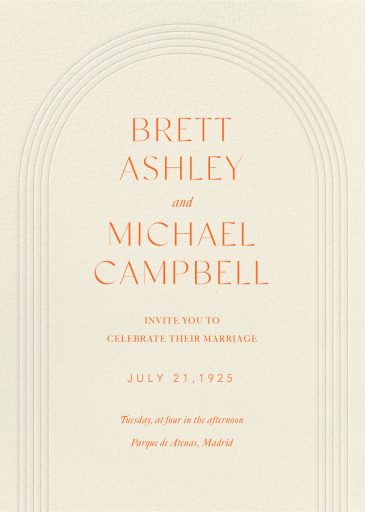 Embossed Arch - Wedding Invitation by Paperless Post