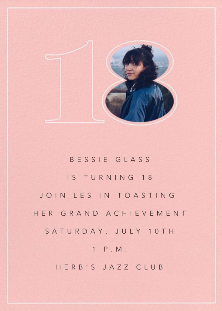 Milestone Portrait Invitation
