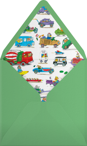 The Apple Car - Richard Scarry Envelope