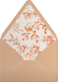 Rust Floral Anniversary Invitation Envelope