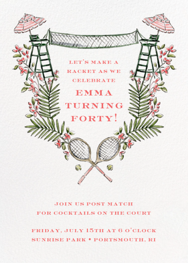 Grass Court (Riley Sheehey) - Party Invitation by Dogwood Hill
