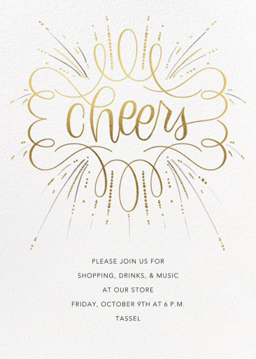 Curlicue Cheers - Retail Event Invitation by paperless_post