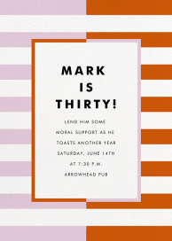 Colorblocked Stripes - Birthday Invitation by kate spade new york