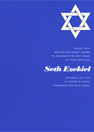 Universe (Tall) - Bris/Baby Naming Invitation by Paperless Post