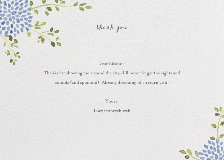 Dahlias Horizontal - Thank You Card by Paperless Post