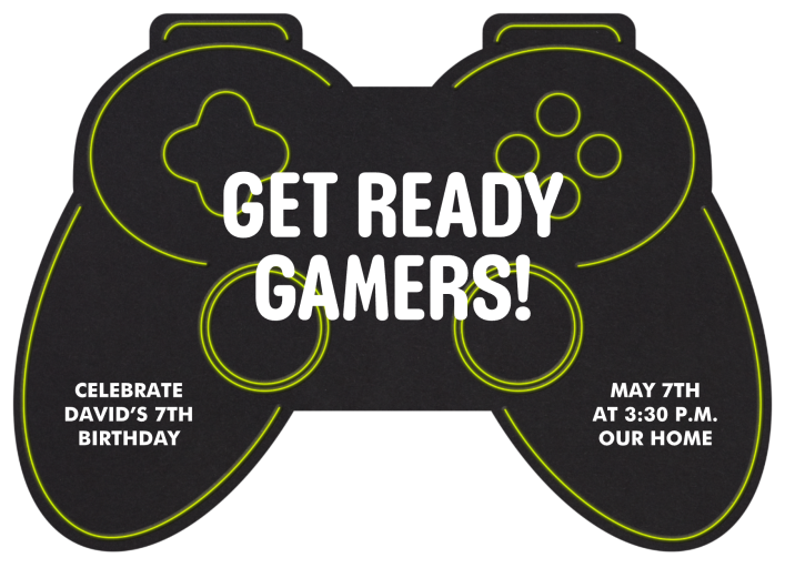 Game Controller Cutout - Birthday Invitation by Paperless Post