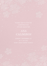Blossoms on Tulle I Tall - Confirmation Invitation by Oscar de la Renta