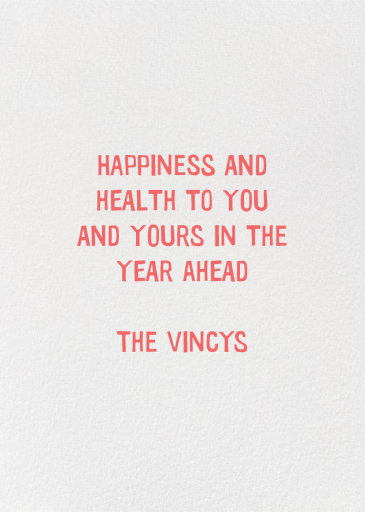 Peace and Alpacas - New Year's Card by Hello!Lucky - Back