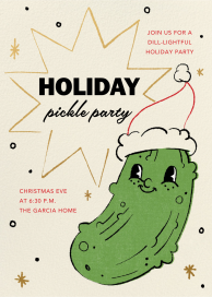 Festive Pickle - Holiday Party Invitation by Paperless Post