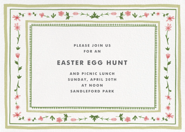 Floral Border - Easter Invitation by Paperless Post