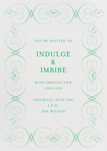 Frame Flourish - Cocktail Party Invitation by Bernard Maisner