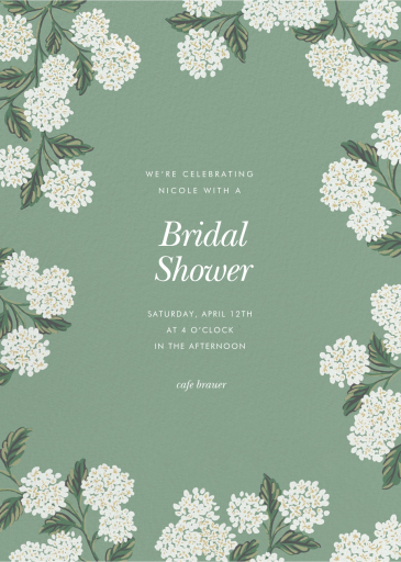 Framed Hydrangea - Bridal Shower Invitation by Rifle Paper Co.
