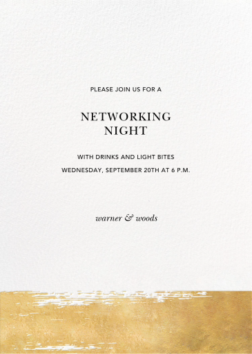 Simple Brushstroke - Networking Event Invitation by Sugar Paper
