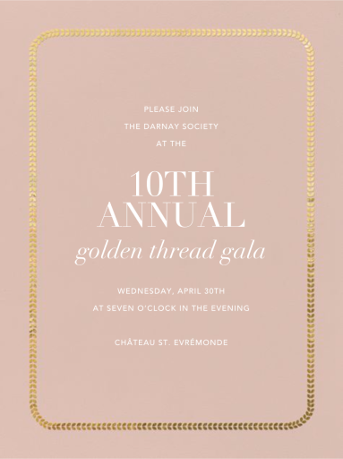 Leaf Inner Bevel Border - Fundraiser Invitation by Paperless Post