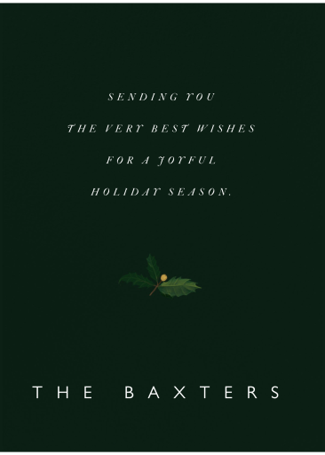 Holly Branch - Holiday Card by Paperless Post - Back