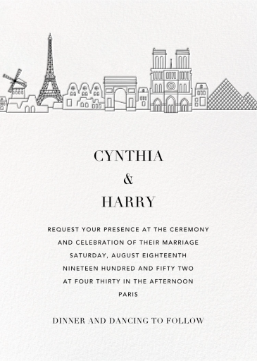 Skyline View - Wedding Invitation by Paperless Post
