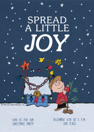 Einladung zur Peanuts-Weihnachtsfeier