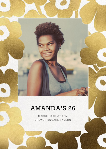 Gold Unikko Photo - New Year's Card by Marimekko