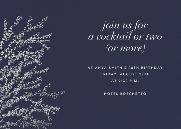 Forsythia Branch (Horizontal) - Birthday Invitation by Paperless Post