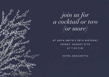 Forsythia Branch (Horizontal) - Birthday Invitation by Paperless Post